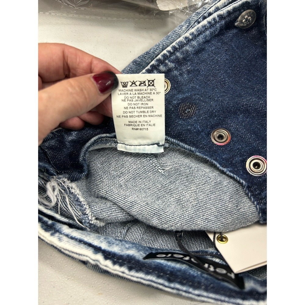 Retrofete Womens Willa Denim Mini Skirt Blue Stone FW20-3391 US‎ Size S NEW - Picture 10 of 12
